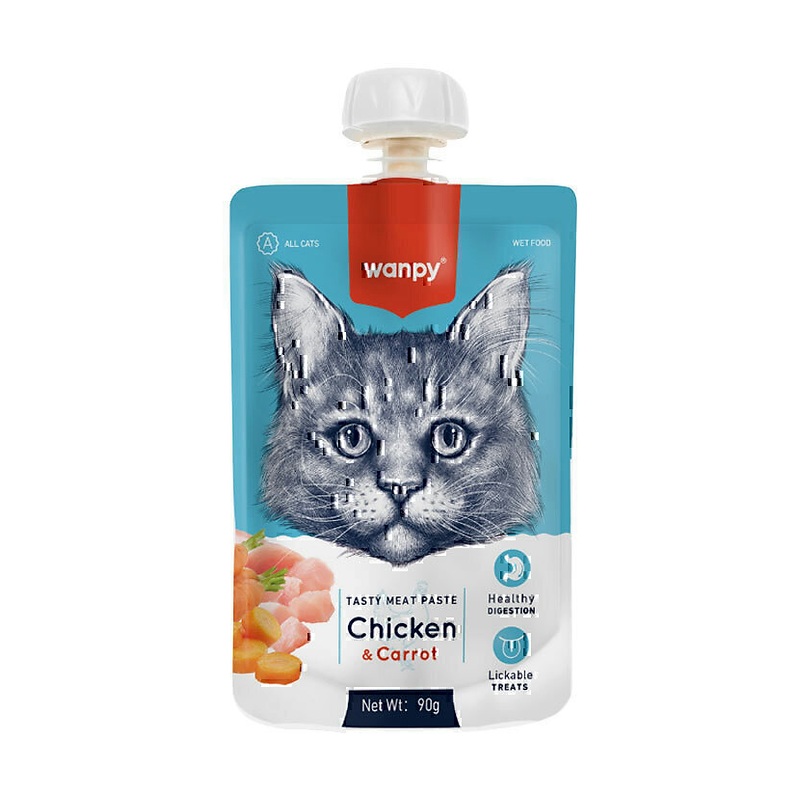 پودینگ گربه ونپی با طعم مرغ و هویج Wanpy Tasty Meat Paste وزن 90 گرم