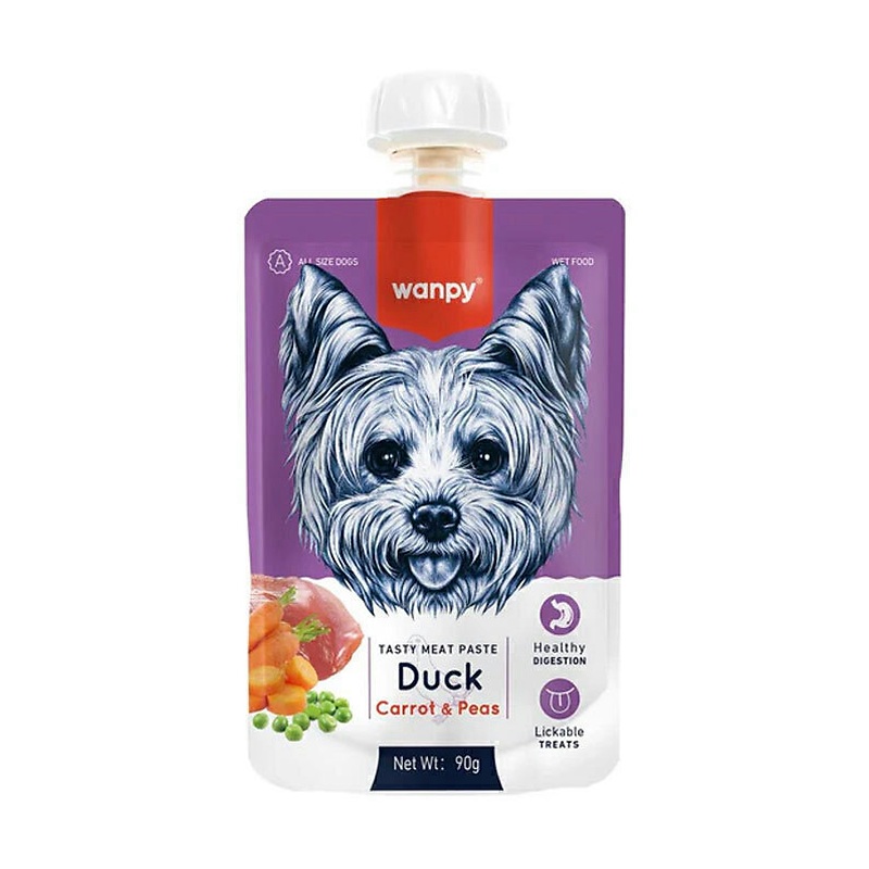 پودینگ سگ ونپی با طعم گوشت اردک و هویج Wanpy Tasty Meat Paste وزن 90 گرم