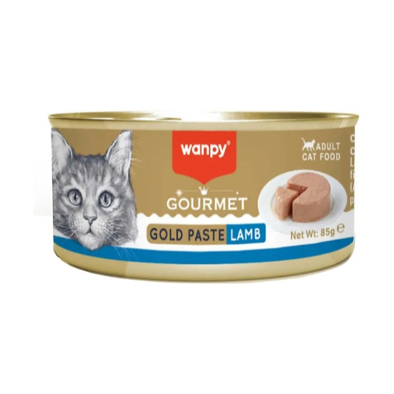 کنسرو غذای گربه ونپی با طعم گوشت بره Wanpy Gourmet Gold Paste وزن 85 گرم