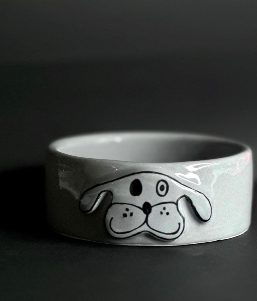 ظرف آب و غذا پت خاکستری