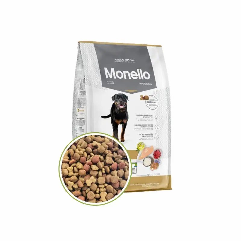 غذای خشک سگ بالغ تردیشنال مونلو با طعم مرغ و برنج Monello Traditional Chicken & Rice وزن 1 کیلوگرم