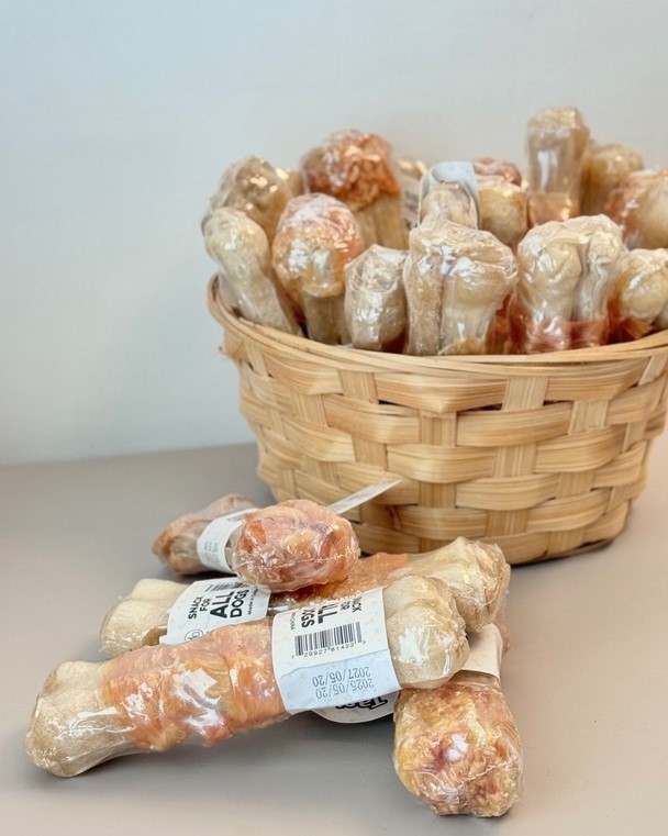 تشویقی استخوان ژلاتینی با دور پیچ مرغ