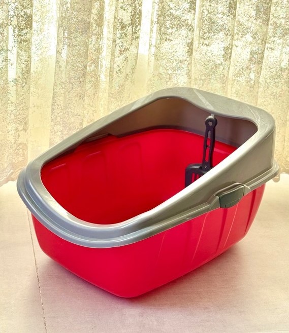 ظرف خاک گربه هپی پت طرح جورج لبه دار به همراه بیلچه